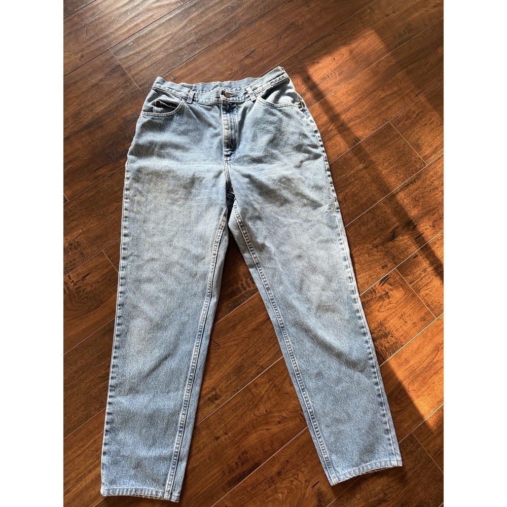 Vintage Lee Jeans 30x30 High Rise Tapered Mom Jeans Light Wash No Size Tag